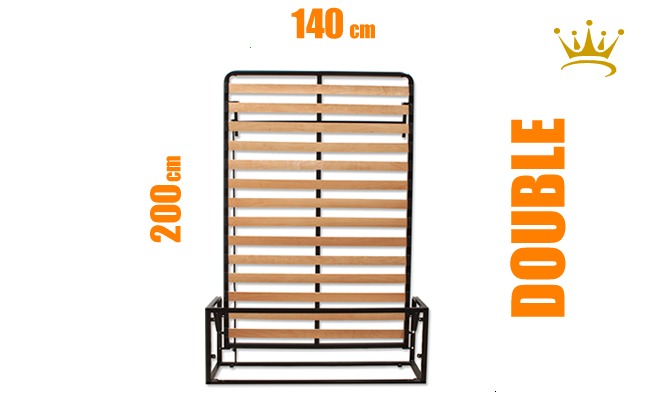 Double Vertical: 140cm x 200cm Double Vertical Wall Bed Mechanism