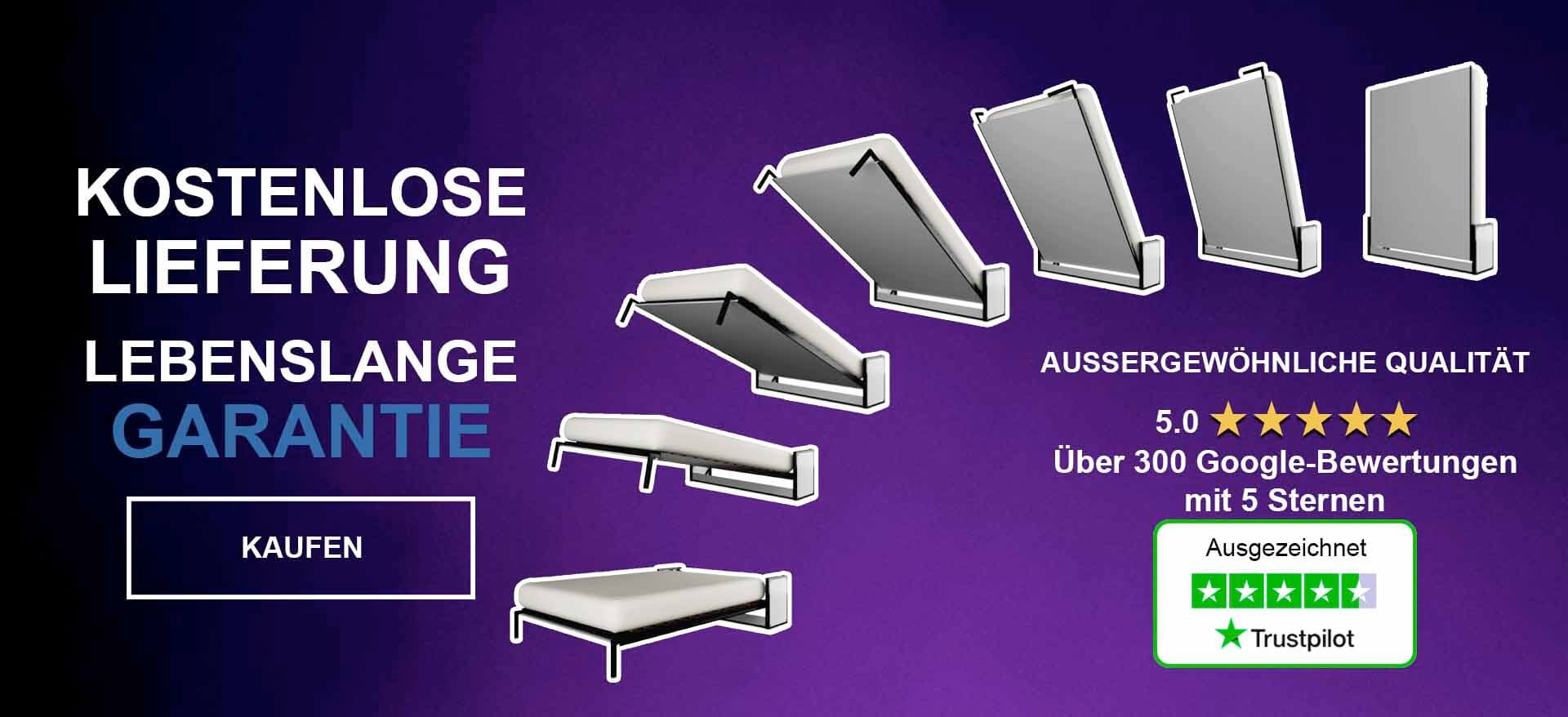 Wall Bed King: lebenslange Garantie, kostenlose Lieferung, bestbewertet, herausragende Qualität