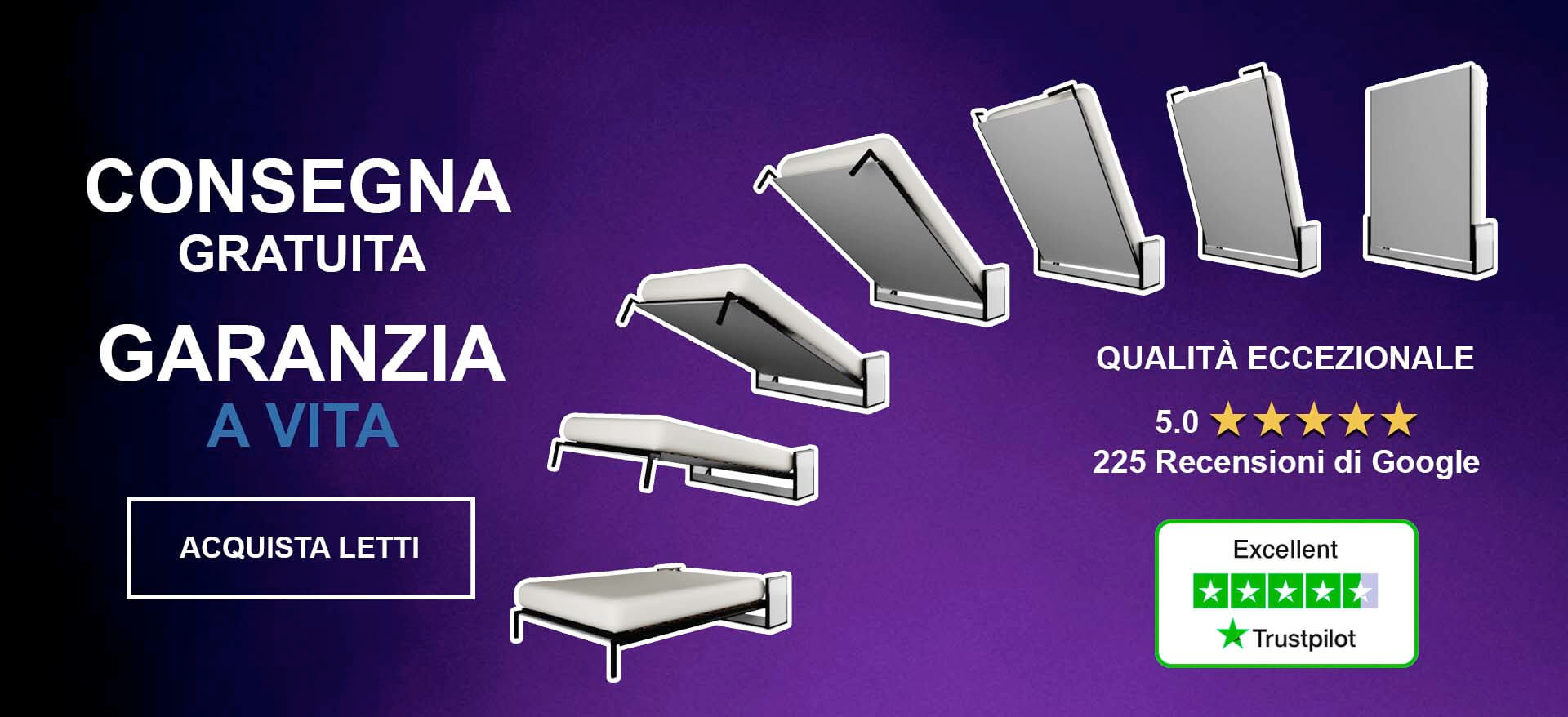 Wall Bed King - Garanzia a vita, consegna gratuita, ottime recensioni