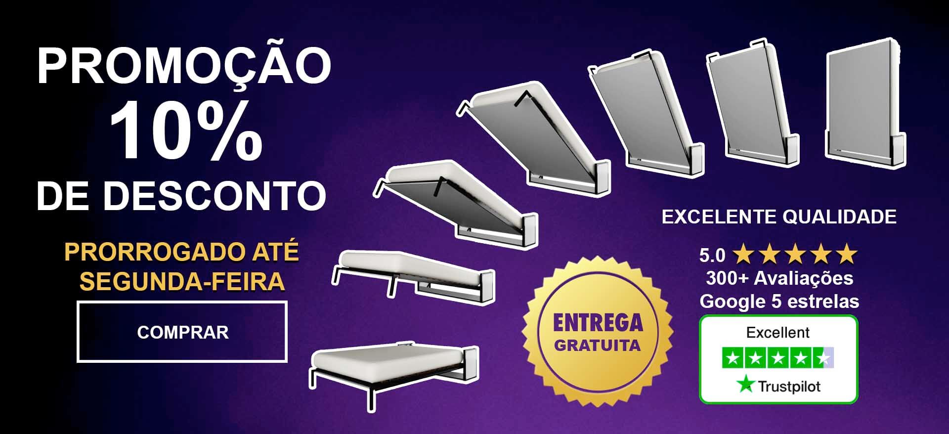 Wall Bed King: garantia vitalícia, entrega gratuita, ótimas críticas