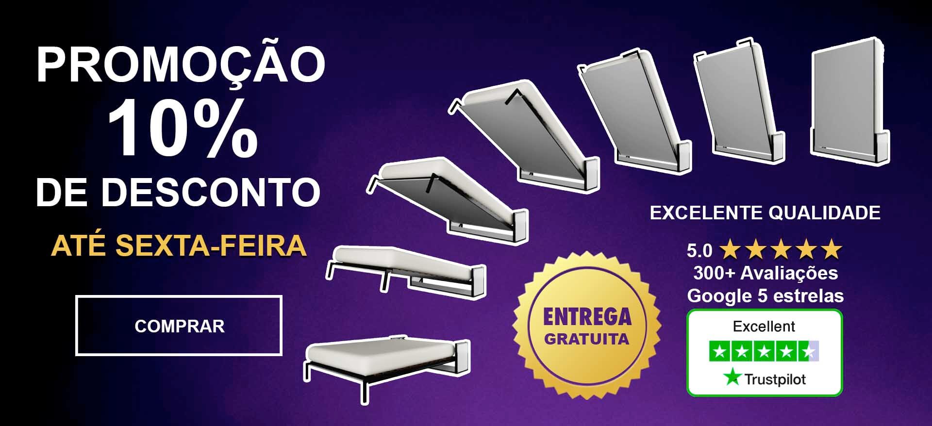 Wall Bed King: garantia vitalícia, entrega gratuita, ótimas críticas